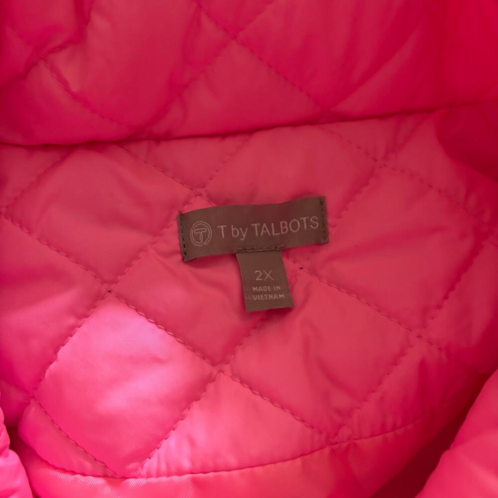 T by Talbots Quilted Micro Vest Pink Size 2XL - Picture 4 of 6